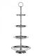 Inart Metallic Dessert Tower Stand with 4 Tiers Silver Ø30cmxY67cm
