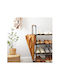 Metallic Shoe Organizer with 5 Shelves Black 45x30x89.5cm