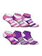 GSA Athletic Kids' Ankle Socks Purple 6 Pairs