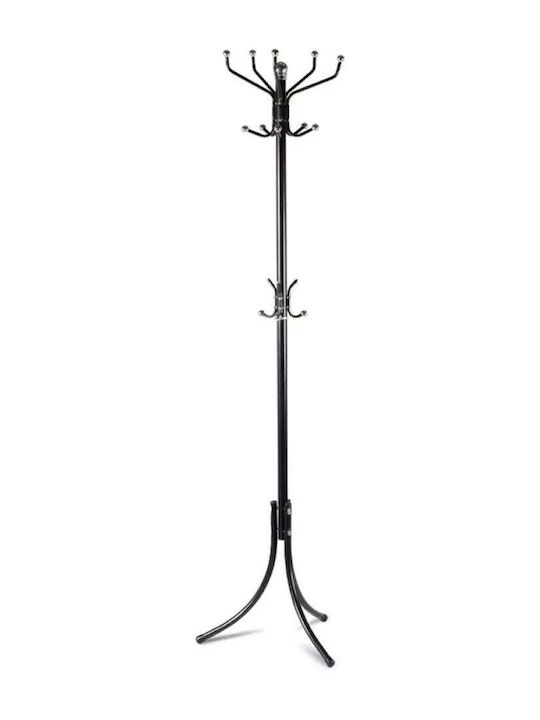 Carmen Freistehender Kleiderständer Metallisch Schwarz 183cm