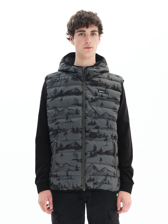 Sleeveless Winter Jacket Puffer Olive