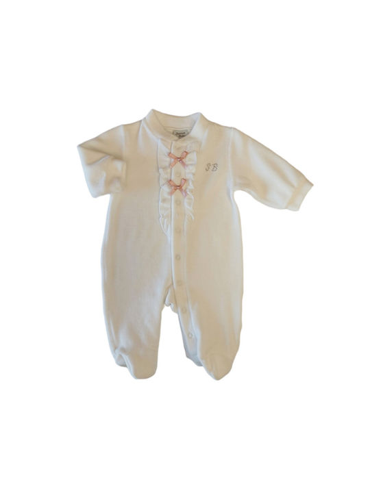 Sweet Baby Baby Bodysuit Set Long-Sleeved Velvet Ecru