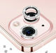 Diamond Camera Protection Tempered Glass Rose Gold for the iPhone 13 / 13 mini