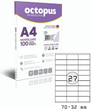 2700 Etichete autoadezive A4 Dreptunghiulare 70x32mm
