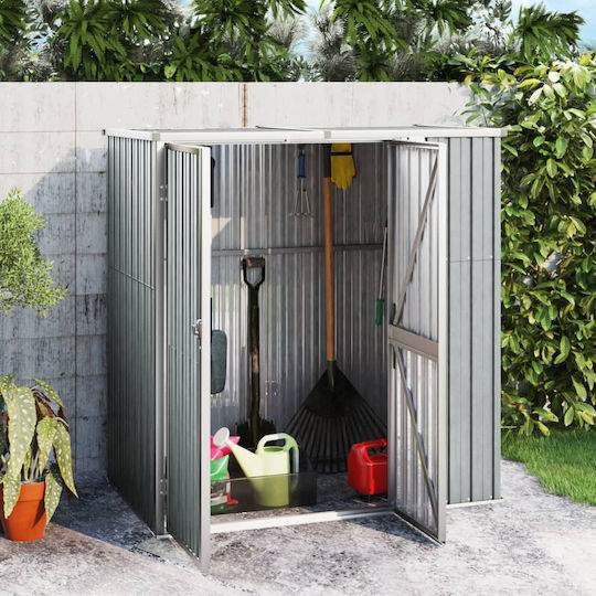 Metallic Garden Shed Galvanized Grey M1.61xW0.89xH1.61m
