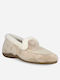 Parex Closed-Back Women's Slippers with Fur In Beige Colour