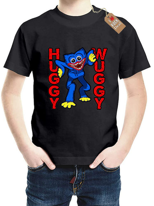 Παιδικό T-shirt Μαύρο Huggy Wuggy