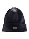 Emerson Beanie Unisex Beanie Knitted in Navy Blue color