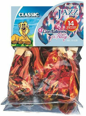 Set of 14 Balloons Latex Multicolour