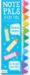 Ooly Rainbow Crayons Sticky Bookmark