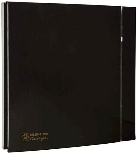 S&P 100CZ Wall-mounted Ventilator Bathroom 100mm Black