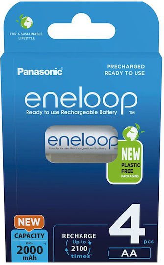 Panasonic Eneloop Επαναφορτιζόμενες Μπαταρίες AA Ni-MH 2000mAh 4τμχ