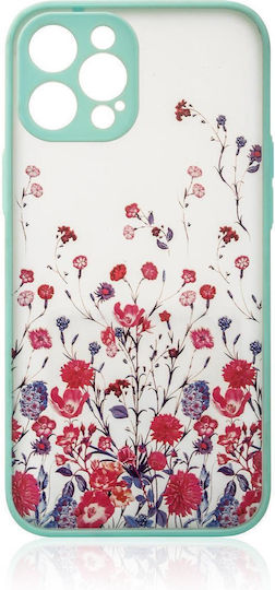 Hurtel Design Back Cover Σιλικόνης Flower Light Blue (iPhone 12 / 12 Pro)