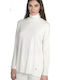 Women's Long Sleeve Sweater Turtleneck White