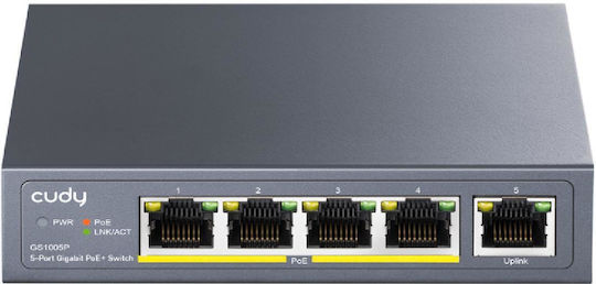 Cudy GS1005P Negestionat L2 PoE+ Switch cu 5 Porturi Gigabit (1Gbps) Ethernet
