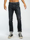 Simon Men's Jeans Pants Elastic with Slim Fit Black