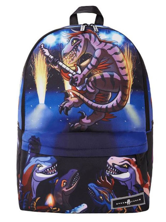 Space Junk Dinosaur Guitars Schulranzen Rucksack Junior High-High School Mehrfarbig mit Flaschenhalter