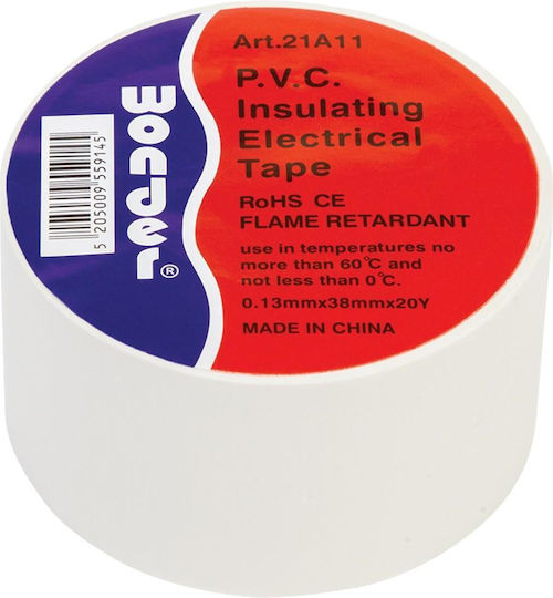 VK Lighting Insulation Tape 38mm x 20m White