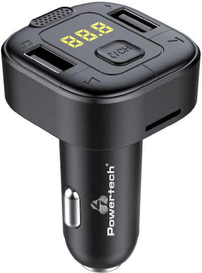 Powertech FM Transmitter Αυτοκινήτου με Bluetooth / MicroSD / USB