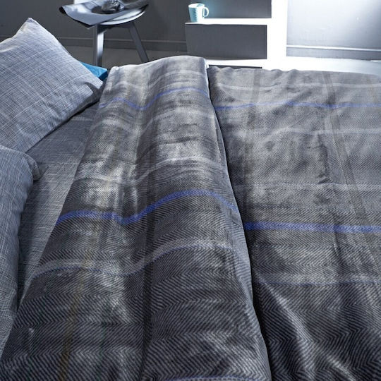 Kentia Maren Κουβέρτα Βελουτέ Μονή 160x240εκ. Γκρι