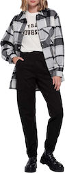Funky Buddha FBL006-14002 Women' Cotton Cargo Pant Regular Fit Black