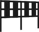 vidaXL Wooden Bed Headboard Black 145.5x100cm