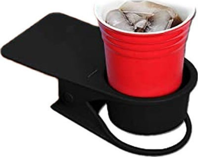 Plastic Cup Holder Βάση Στήριξης Γραφείου Για Ποτήρι in Black Color