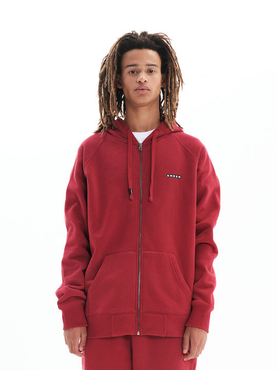 Emerson Cardigan With Hood Red