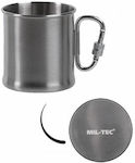 Mil-Tec Stainless Steel Glas für Camping 0.25Es