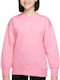 Nike Kids Fleece Sweatshirt Pink Sportswear Club