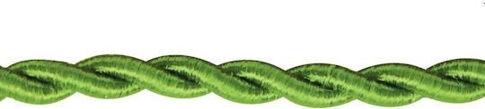 VK Lighting Fabric Cable 2x0.75mm² in Green Color 1m 47143-077654