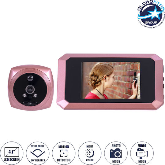 GloboStar Wireless Video Intercom Set Wi-Fi Pink