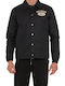 Herren Jacke Lässig Schwarz