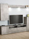 Lucius Living Room TV Unit Gray L210xW37xH170cm