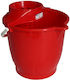 Planet Mop Bucket with Squeezer Plastic Capacity 13lt Red