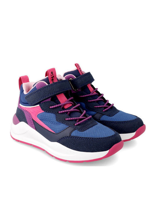Παιδικά Sneakers High με Σκρατς Μπλε