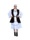 Traditional Costume Souliotissa with Porphyra with Scarf with 1 Row Necklace