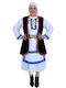 Traditional Costume Souliotissa with Porphyra with Scarf with 3 Rows Necklace