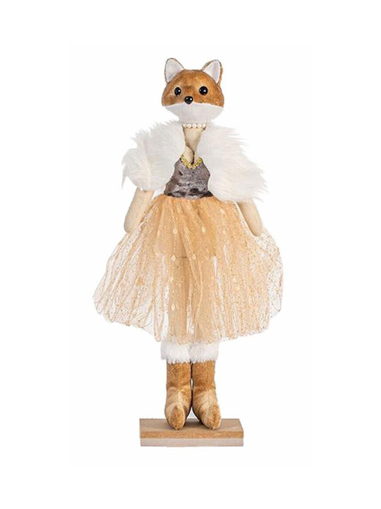 Eurolamp Weihnachtliche Stoff Figur Balletttänzerin Gray Höhe 43cm