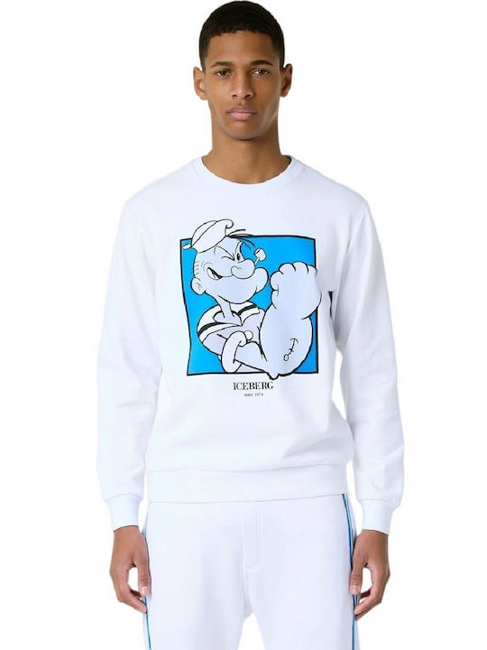 SWEATSHIRT FELPA MEN'S SWEATSHIRT ICEBERG WHITE