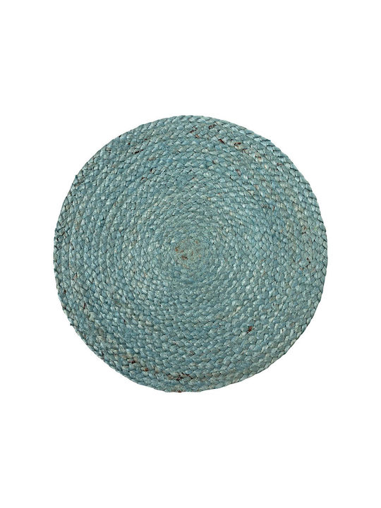 Silk Fashion Σουπλά Στρογγυλό Ψάθινο Seagreen 38cm