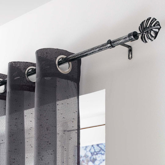Extendable Metallic Curtain Pole L-C Tropi Single Φ19mm 210cm