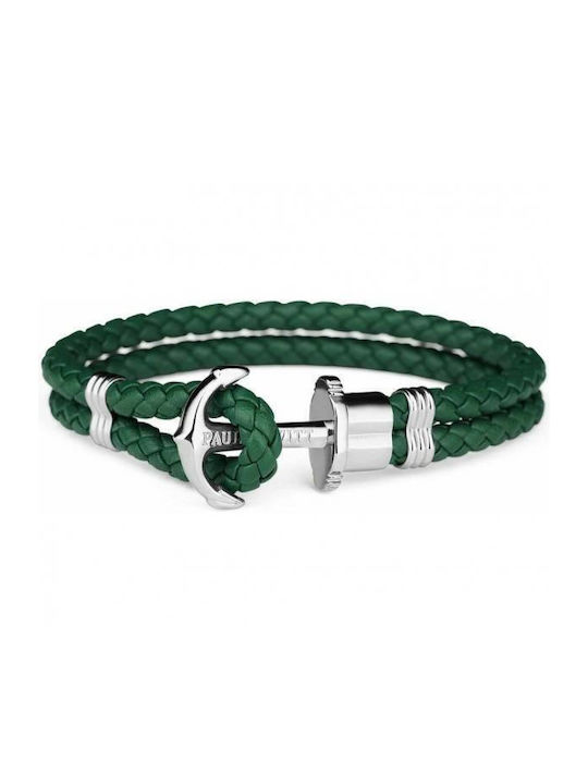 Paul Hewitt Bracelet with design Anchor made of Leather