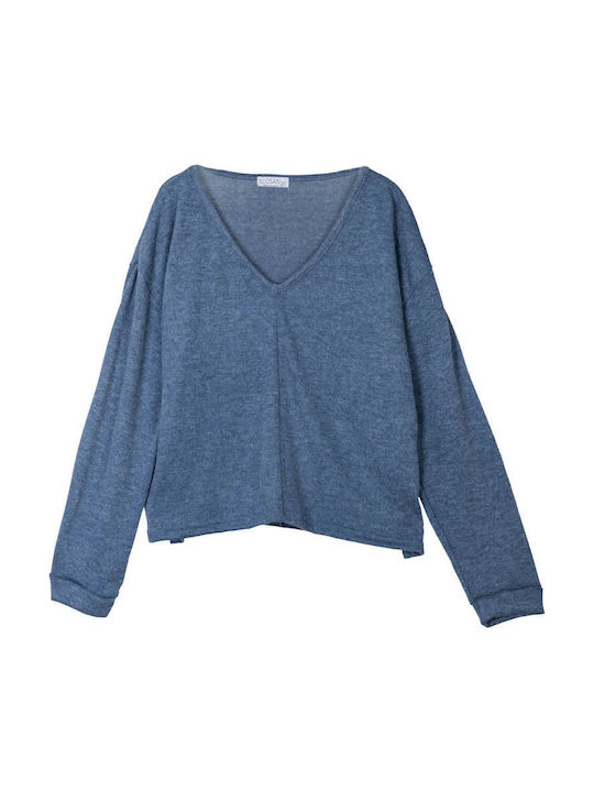 Losan Damen Langarm Pullover Hellblau