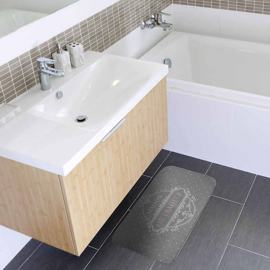 Non-Slip Bath Mat L-C Maison De Famille 1801242 Gray 45x75cm