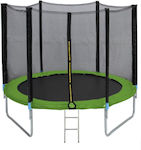 ForAll Trampolin Draußen Durchmesser 244cm mit Netz Grün