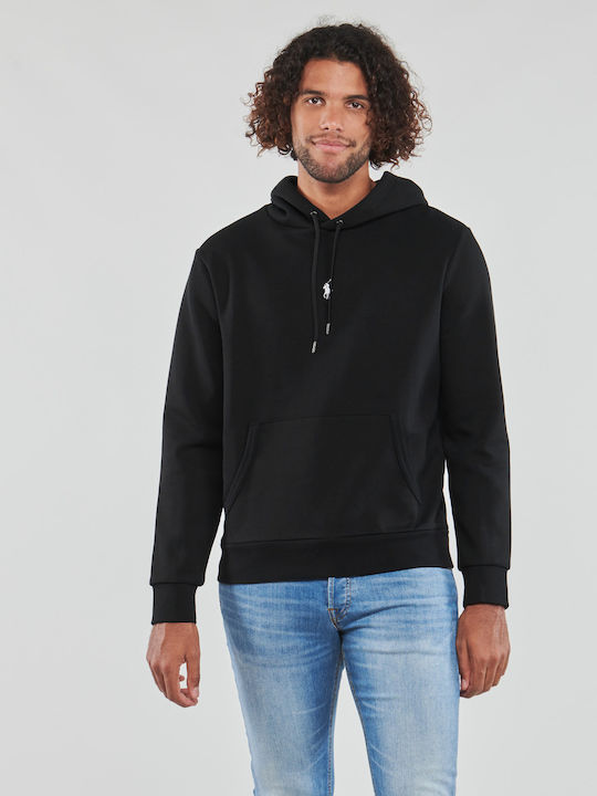 Ralph Lauren Herren Sweatshirt mit Kapuze und Taschen Schwarz