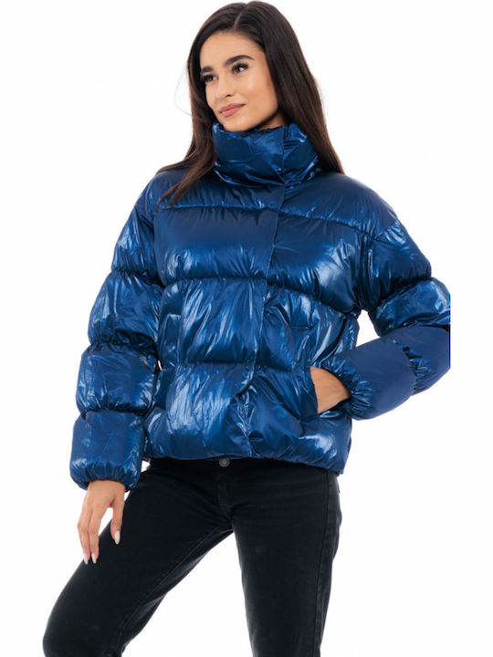 Biston Κοντό Γυναικείο Puffer Μπουφάν για Χειμώ...