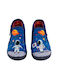 Mini Max Ανατομικές Παιδικές Παντόφλες Μποτάκια Μπλε Geo
