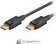 CyberPro Cable DisplayPort male - DisplayPort male 3m Μαύρο (CP-DP030)